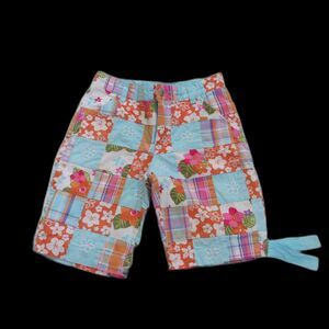 Gymboree Surf Adventure Girl's Patchwork Bermuda Shorts  Size 9   EUC